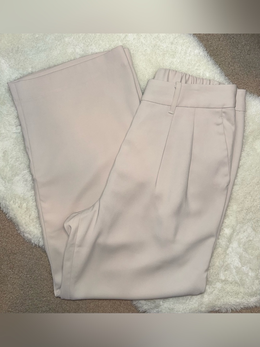 Quince Women's Pleated
Wide Leg Pants Size 8 in Sand